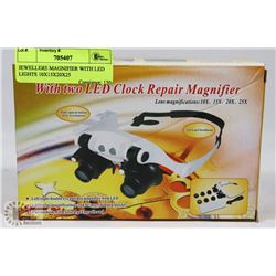 JEWELLERS MAGNIFIER WITH LED LIGHTS 10X15X20X25