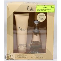 NUDE BY RIHANNA 3 OZ BODY LOTION AND 1.7 OZ.