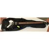 Image 1 : LTD BASS 4 STRING BLACK GUITAR WITH SOFT CASE.