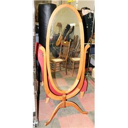 OVAL MIRROR ON STAND