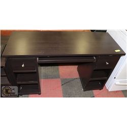 ESPRESSO WOOD GRAIN DESK W/2 DRAWERS,