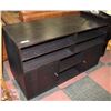 Image 1 : SOLID WOOD ESPRESSO TV/MEDIA STAND W/