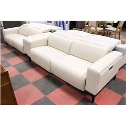 NEW GENUINE LEATHER ELECTRIC RECLINING 80" SOFA W/