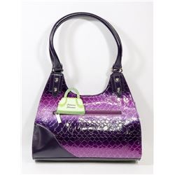 PURPLE PRINCESS FLORENCE SNAKE SKIN STYLE PURSE