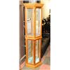 Image 1 : WOODEN GLASS CURIO CABINET, 24"X11"X70.5".
