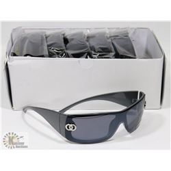 BOX OF CHANEL STYLE GRAY FRAME DESIGNER SUNGLASSES