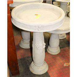 CONCRETE 2 PC BIRDBATH 16"X23"