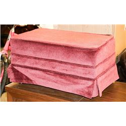 PURPLE FABRIC OTTOMAN.