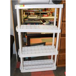 WHITE 4-TIER PLASTIC SHELF - GENERAL,