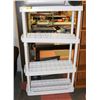 Image 1 : WHITE 4-TIER PLASTIC SHELF - GENERAL,