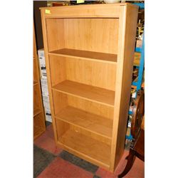 4-SHELF WOOD GRAIN BOOK CASE