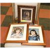 Image 1 : LOT OF 3 WOOD FRAMED CROSS STITCH PIECES OF ART