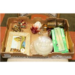 ESTATE FLAT INCLUDING ART, BRASS, CANDLES AND MORE