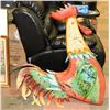 Image 1 : 42" HIGH METAL ROOSTER FIGURE.