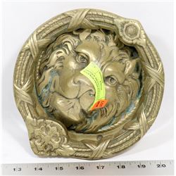 ANTIQUE BRASS LION DOOR KNOCKER FROM ENGLAND