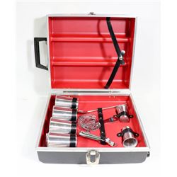 VINTAGE TRAVELLING BAR SET IN CASE