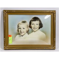 ANTIQUE CONVEX PICTURE AND FRAME CURVED GLASS