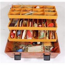 LARGE FISHING TACKLE BOX FULL OF TACKLE