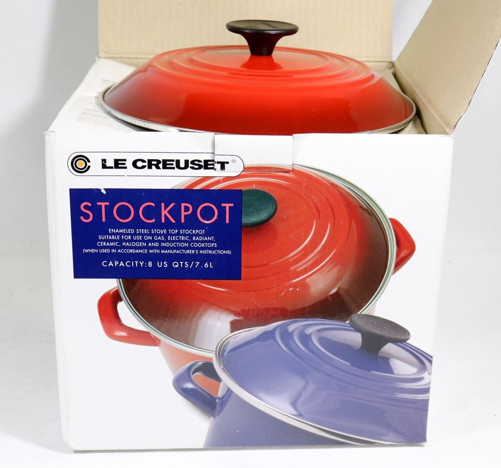 LE CREUSET 8 QT ENAMELONSTEEL COVERED STOCKPOT