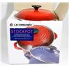 Image 1 : LE CREUSET 8 QT ENAMEL-ON-STEEL COVERED STOCKPOT