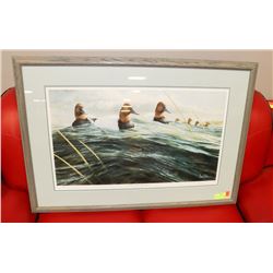 PASSING STORM CANVAS BACKS SIGNED VAN GILDER PRINT