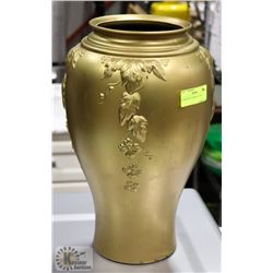 GOLD VASE 16" TALL.