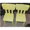 Image 1 : LOT OF 2 GREEN PLASTIC CHILDRENS CHAIR