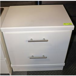 SHOWHOME 2 DRAWER NIGHT STAND ON CHOICE: WHITE