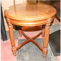 SOLID OVAL WOOD EMPIRE END TABLE