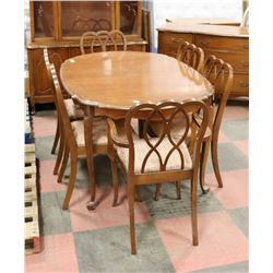 VINTAGE SOLID WOOD TABLE (40"X58"X29.5") W/ 2