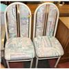 Image 1 : PAIR OF CLASSIC METAL AND FABRIC SIDE CHAIRS.