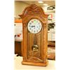 Image 1 : SOLID OAK HOWARD MILLER PENDULUM WALL CLOCK.