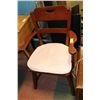 Image 1 : VINTAGE SOLID WOOD ARM CHAIR.
