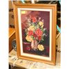 Image 1 : ESTATE FRAMED NEEDLE POINT FLOWER PICTURE.