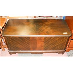 SOLID WOOD CEDAR LINED CHEST, 46"X20"X21".
