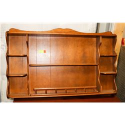 SOLID WOOD WALL HANGING SHELF 41"X24".