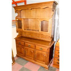 HAYWOOD WAKEFIELD SOLID MAPLE BUFFET WITH HUTCH.
