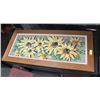 Image 1 : ESTATE SOLID WOOD FRAMED FLORAL NEEDLE POINT