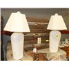 Image 1 : PAIR OF WHITE CERAMIC LAMPS.