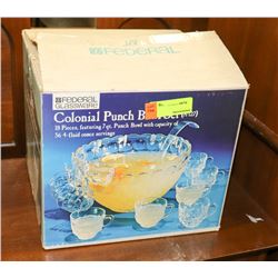 COLONIAL PUNCH BOWL SET.