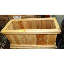 STAINED PINE PLANTER 27 X 12 X 12
