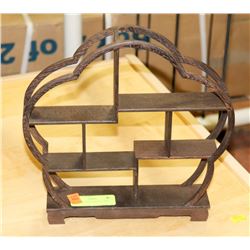 ORIENTAL-STYLE WOOD CURIO SHELF