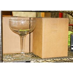 LOT OF 4 LARGE MARGARITA GLASSES.