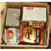 Image 1 : ESTATE BOX OF ASSORTED COLLECTIBLE TINS.