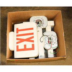 LOT OF 5 LED 120/347BOLT EXIT LIGHT FIXTURES WITH