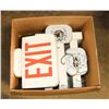Image 1 : LOT OF 5 LED 120/347BOLT EXIT LIGHT FIXTURES WITH
