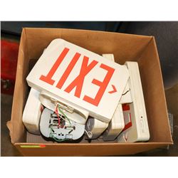 LOT OF 6 LED 120/347BOLT EXIT LIGHT FIXTURES WITH