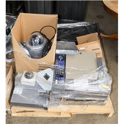PALLET OF SECURTY CAMERAS AND SECURITY SURPLUS