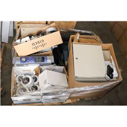 PALLET OF SECURTY CAMERAS AND SECURITY SURPLUS