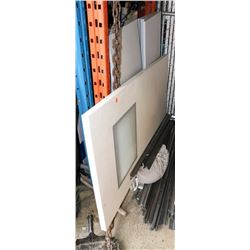 LOT OF UNASSEMBLED SHELVING SOLD WITH TABLE TOP